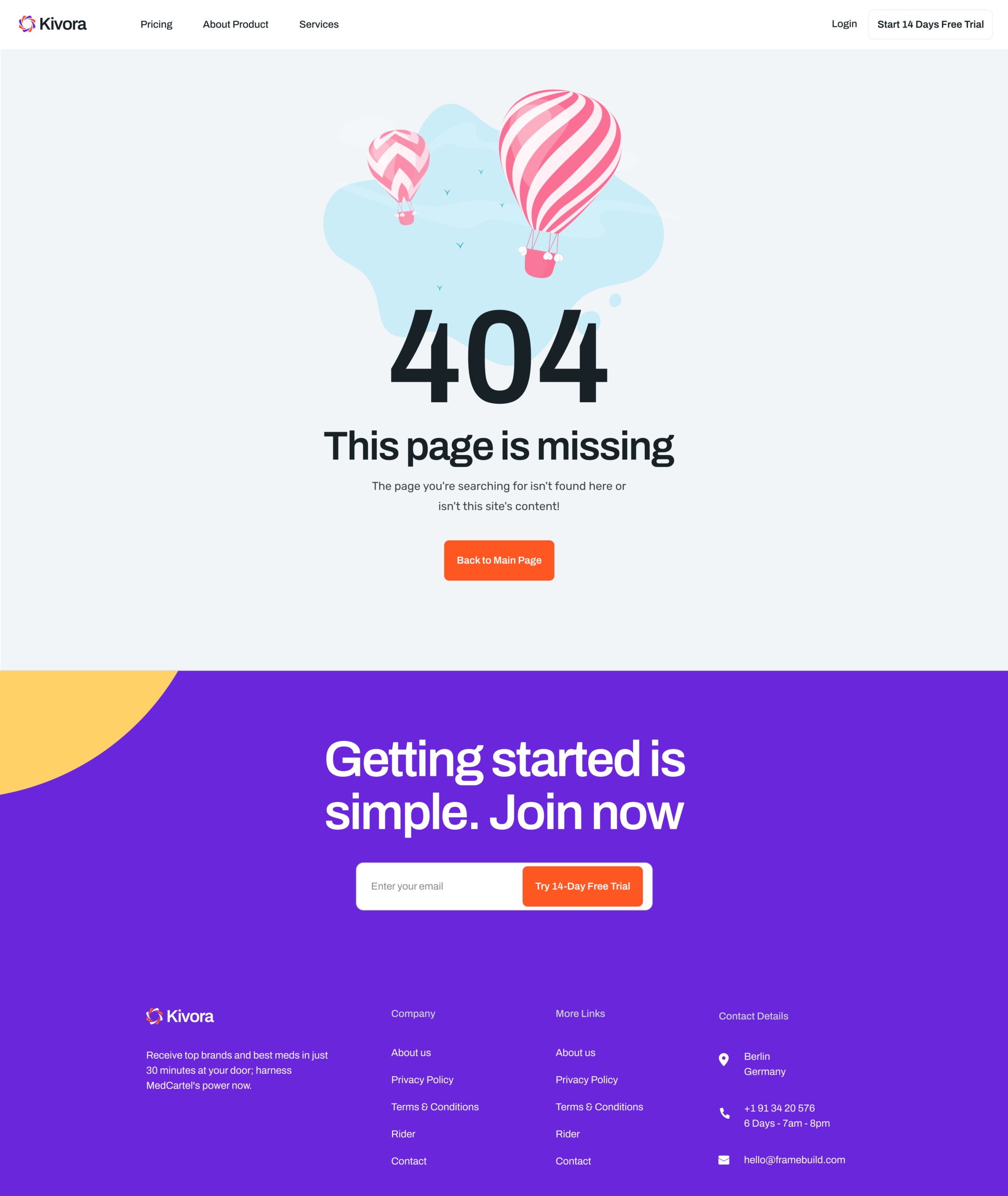 Kivora Error Page