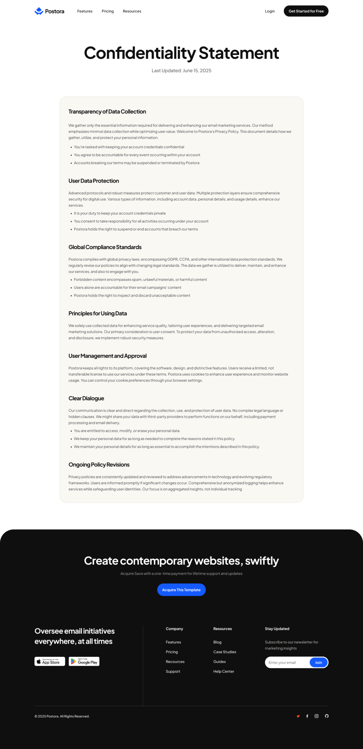 Privacy and Policy