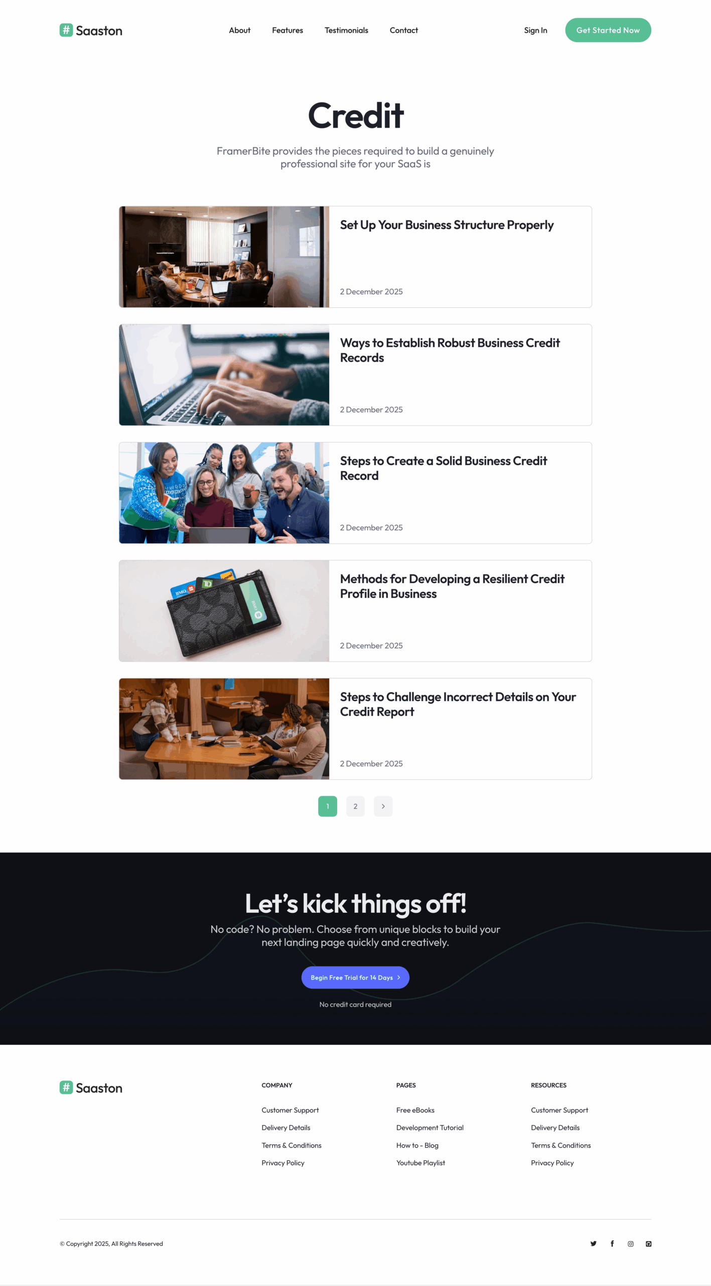 Saaston Archive Template